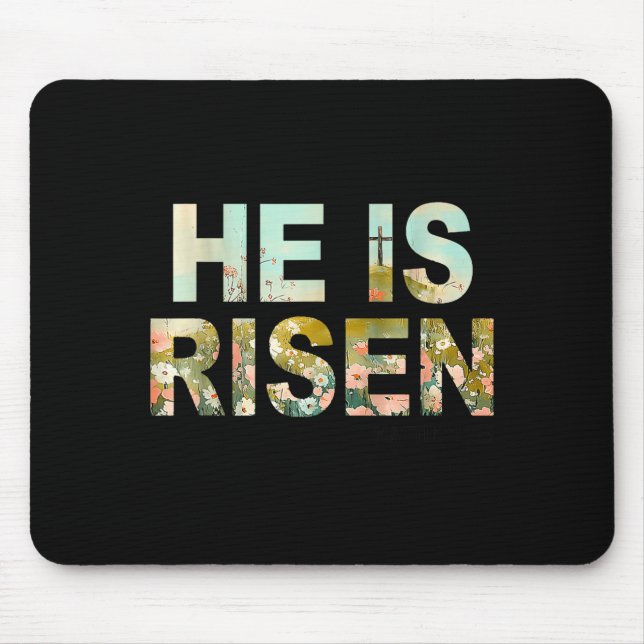 Mousepad Ele Ressuscitou Boho Páscoa Cristão Jesus (Frente)
