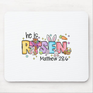Mousepad Ele Ressuscitou Coelho Ovos Versículo Bíblico Jesu
