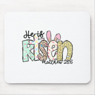 Mousepad Ele Ressuscitou Cruz Cristã Jesus Coelho de Páscoa