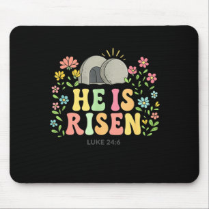 Mousepad Ele Ressuscitou Floral Páscoa Jesus Túmulo Vazio V