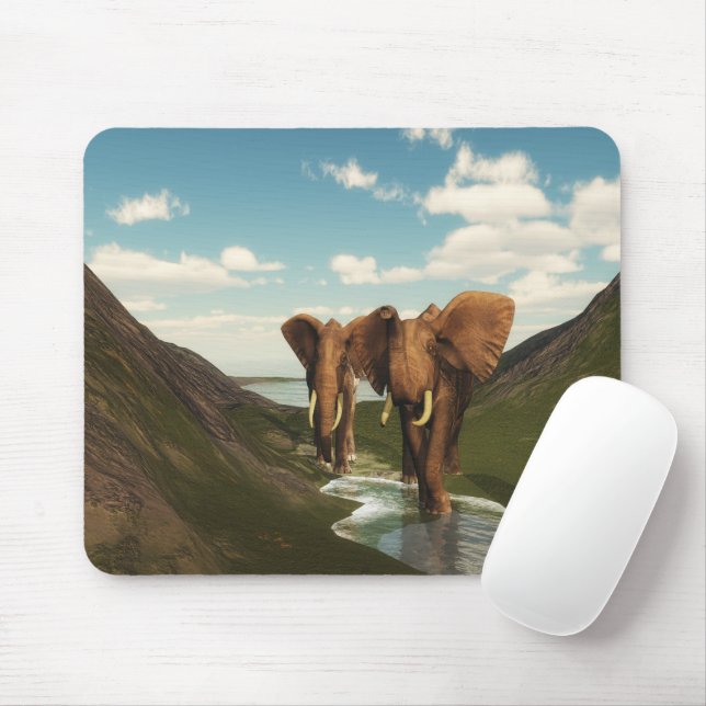 Mousepad Elefante (Com mouse)