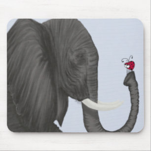 Mousepad Elefante Adorável e Ladybug Bonito