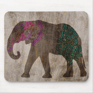 Mousepad Elefante Asiático Tribal Zen