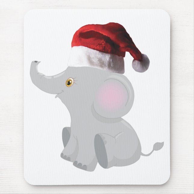 Mousepad Elefante bebê natalino (Frente)