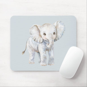 Mousepad Elefante Cinza Azul