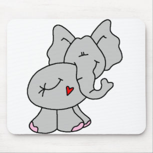 Mousepad Elefante cinzento bonito