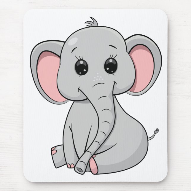 Mousepad Elefante Cute (Frente)