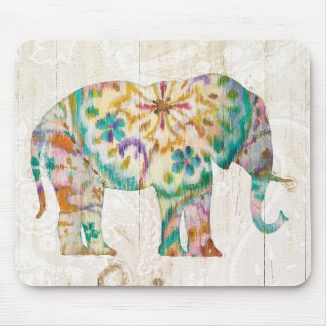Mousepad Elefante de Boho Paisley mim (Frente)