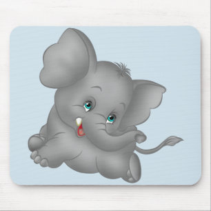 Mousepad Elefante de Cartoon Bonito