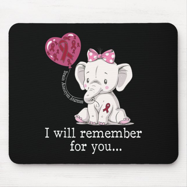 Mousepad Elefante de Consciência do Aneurismo (Frente)