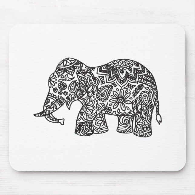 Mousepad Elefante do Doodle (Frente)