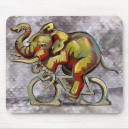 Mousepad Elefante Em Bicicleta