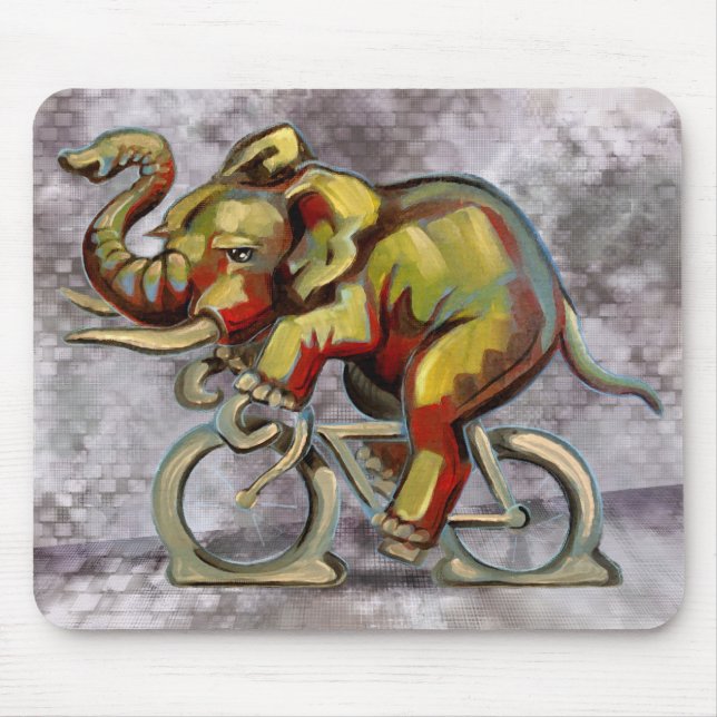 Mousepad Elefante Em Bicicleta (Frente)