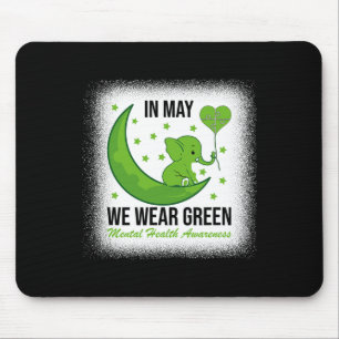 Mousepad Elefante Em Maio Vestimos Verde Para Saúde Mental