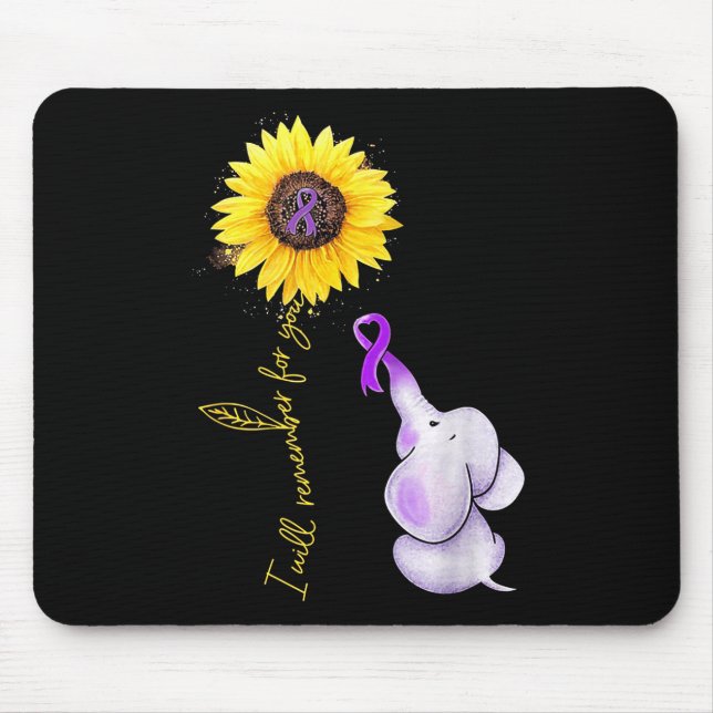 Mousepad Elefante, Eu Lembrarei De Você, Sunflower Heimer (Frente)
