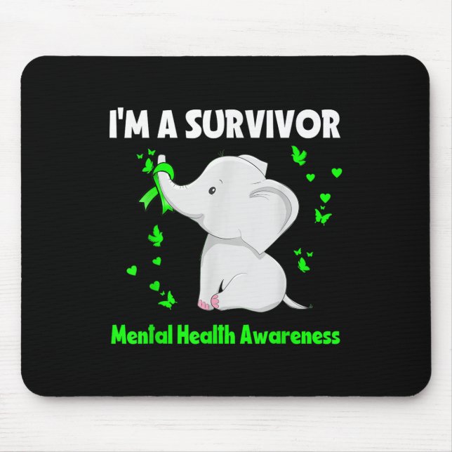 Mousepad Elefante Eu sou uma Consciência Sobrevivente da Sa (Frente)