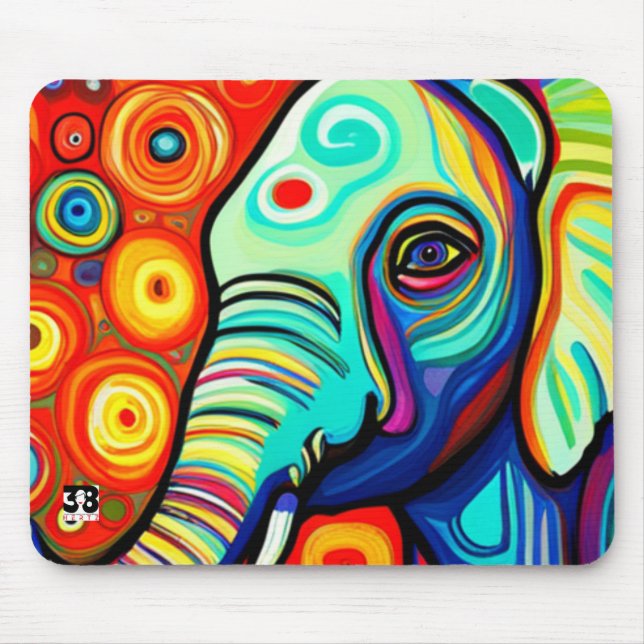 Mousepad Elefante excêntrico (Frente)