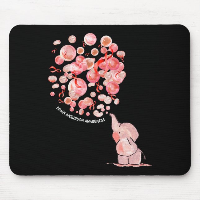Mousepad Elefante Explode Balões de Borgonha Cérebro (Frente)