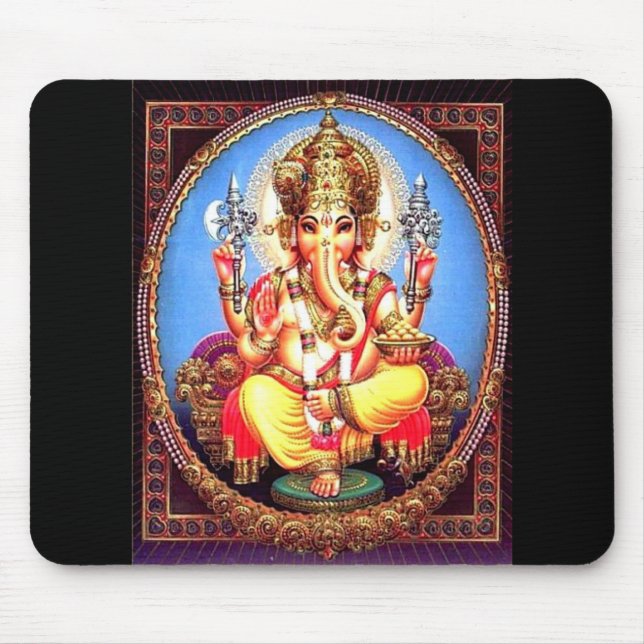 Mousepad Elefante indiano de Ganesha (गणेश) (Frente)