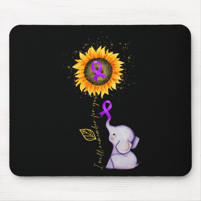 Mousepad Elefante, Lembrarei De Você, Sunflower Heimerh (Frente)