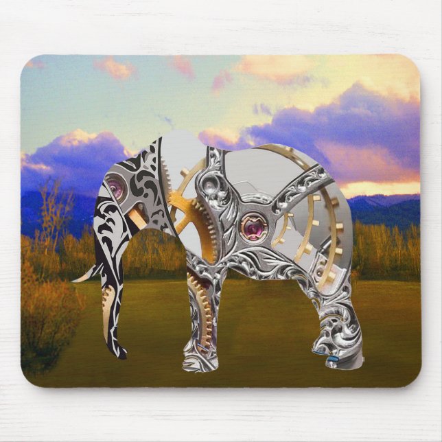 Mousepad Elefante Mecânico (Frente)