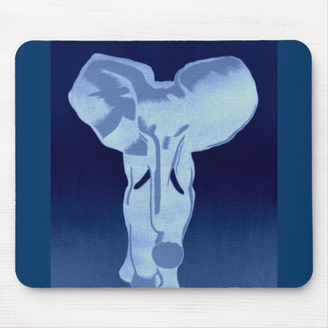 Mousepad Elefante no azul (Frente)