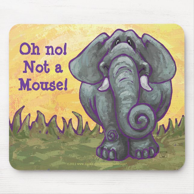 Mousepad Elefante oh nenhum não um rato (Frente)