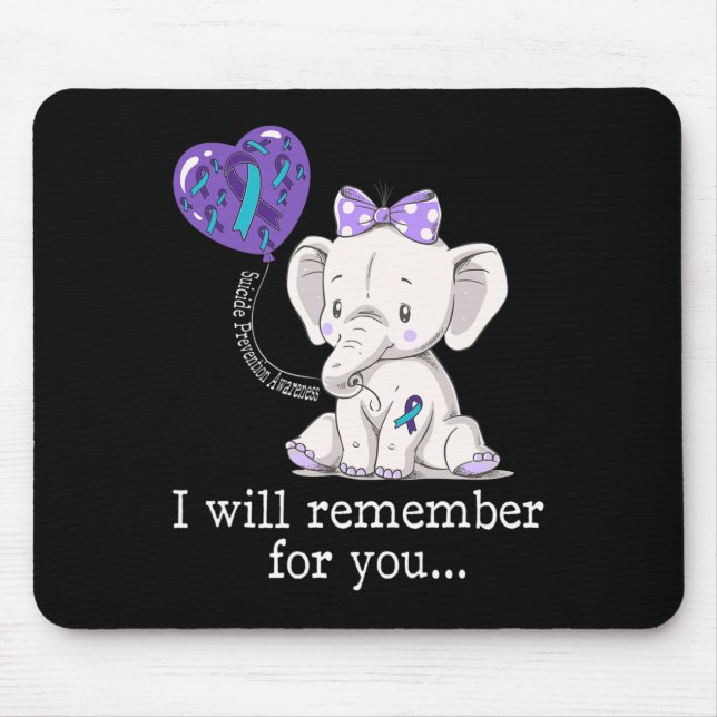 Mousepad Elefante para a prevenção do suicídio (Frente)