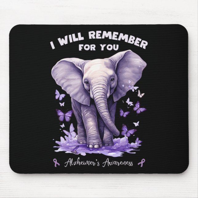 Mousepad Elefante que vou lembrar para você Heimerheimer's  (Frente)