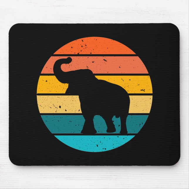 Mousepad Elefante Retro (Frente)