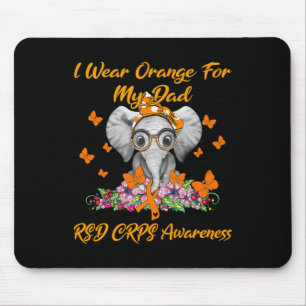 Mousepad Elefante Visto Laranja Para Meu Pai RSD CRPS Aware