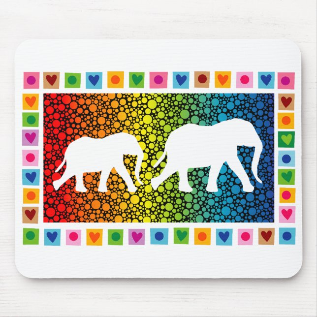 Mousepad Elefantes brancos (Frente)