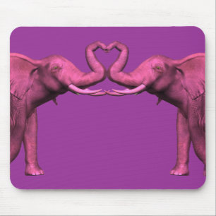 Mousepad Elefantes Rosa