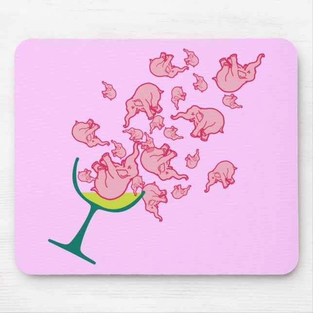 Mousepad Elefantes Rosa (Frente)