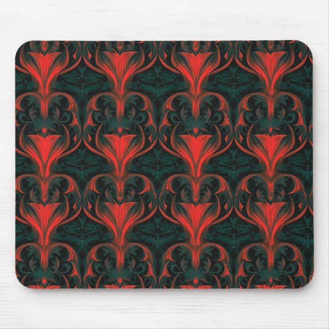 Mousepad Elegância Barroca Flamejante (Frente)