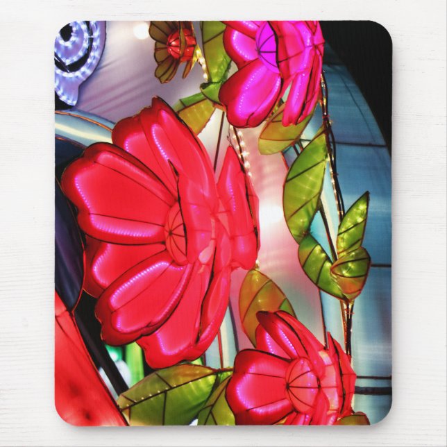 Mousepad Elegância Elétrica em Rosa  (Frente)