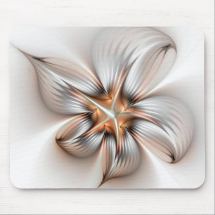 Mousepad Elegância Floral Moderna Abstrato de Arte Fractal