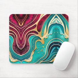 Mousepad Elegância Luxuosa Arte Fluida Marmoreada