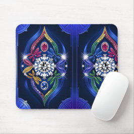 Mousepad Elegância Opulente: Diamante e Gemstone gravados