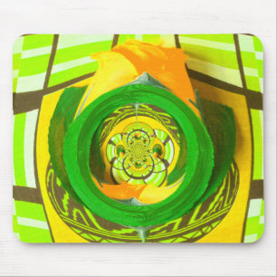 Mousepad Elegância ouro: Linda Arte Rosa Amarela Africana