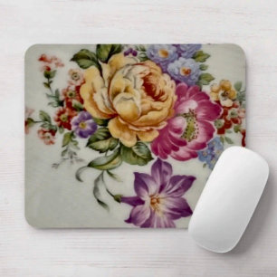 Mousepad Elegância: Placa de Mouse Floral Inspirada em Porc
