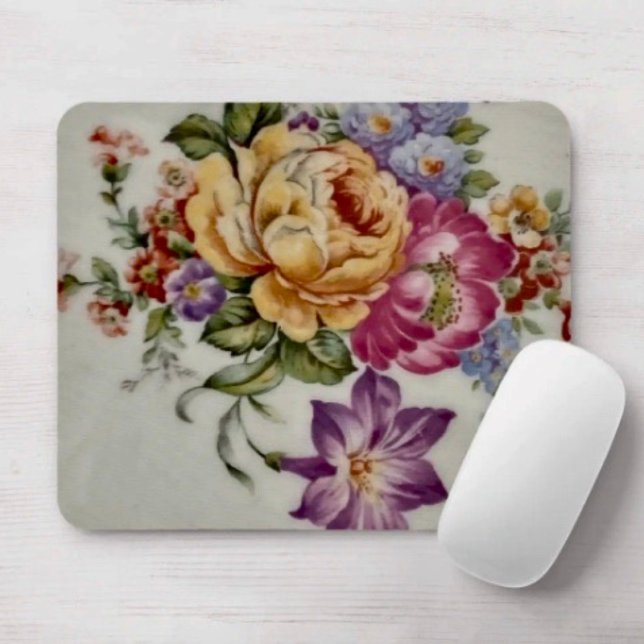 Mousepad Elegância: Placa de Mouse Floral Inspirada em Porc (Criador carregado)