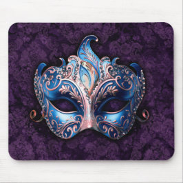 Mousepad Elegant Blue Masquerade Mask