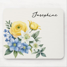 Mousepad Elegant Floral Personalized