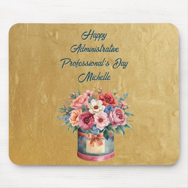 Mousepad Elegant Gold Administrative Professionals Day (Frente)