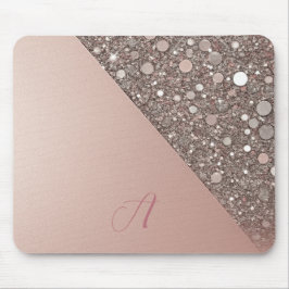Mousepad Elegant Rose Gold Monogram Planner