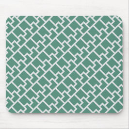 Mousepad Elegant Sage Green Geometric Pattern