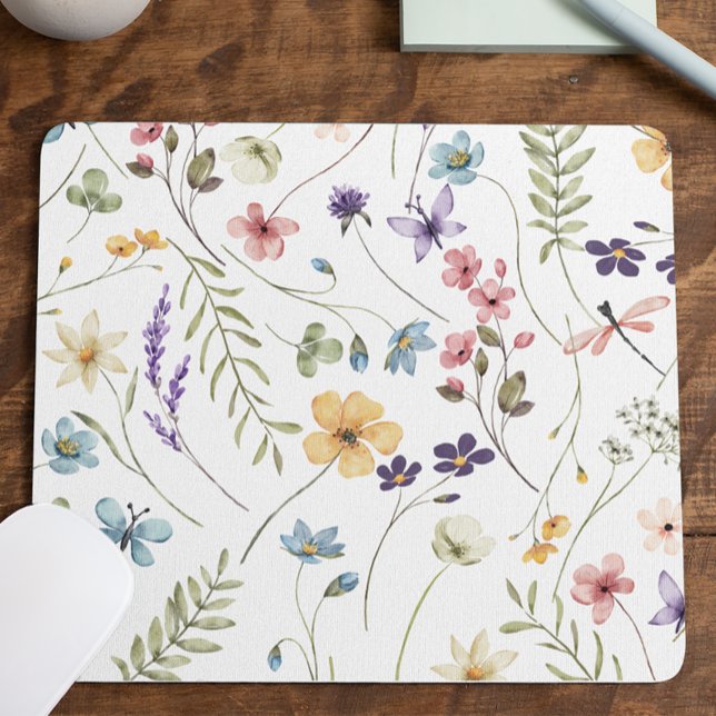 Mousepad Elegant Wildflower Wild Flower Floral (Criador carregado)