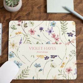Mousepad Elegant Wildflower Wild Flower Floral Custom