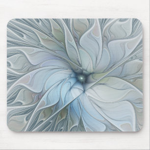 Mousepad Elegante Beleza Arte Fractal Abstrata Moderna Flor